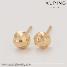 94372 Clous d&#39;oreille simples pour femmes, bijoux en gros en or 18 carats
